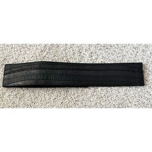 Womens Black Wide Belt Stretch Sz L / XL Snap Moto Biker Elastic Retro 90s Y2K